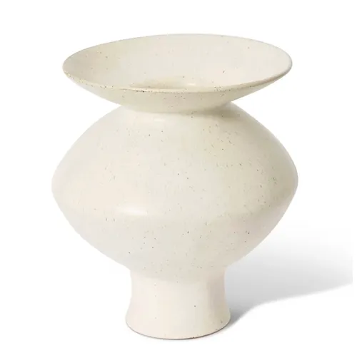 Cream Flared Vase