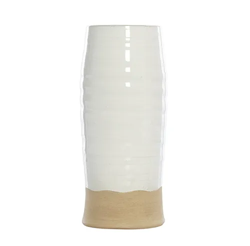 Terracotta white / sand vase medium