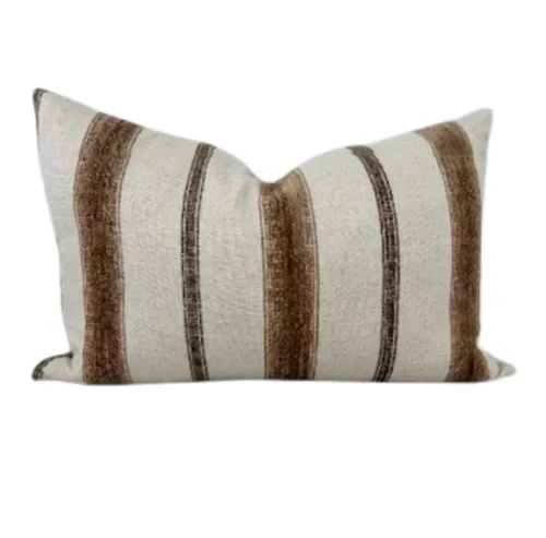 Linen Chanille Cinnamon Lumber Cushion