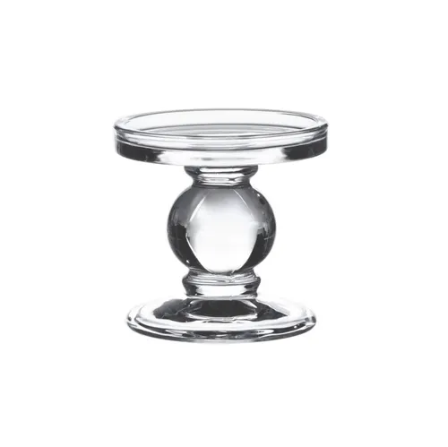 Clear Glass Candle Holder
