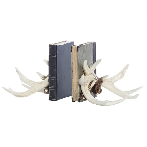 Resin Deer Antler Bookends