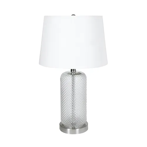 Cut glass silver lamp