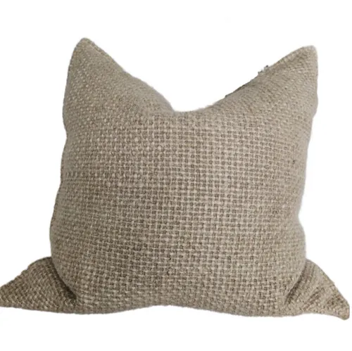 Natural Hand Loomed French Linen Feather Cushion