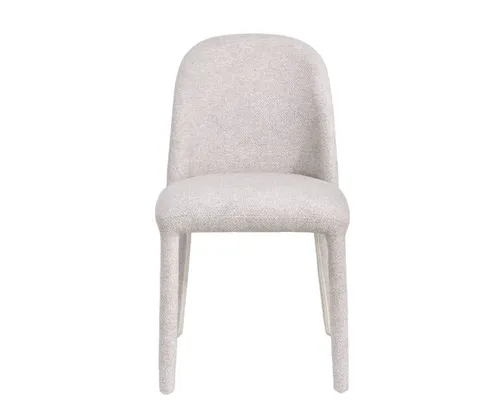 Cream Rounded Back Fabric Dining Chair