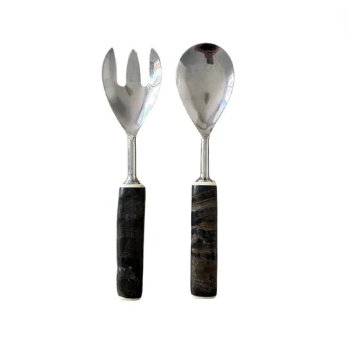 Bone Inlay Salad Servers