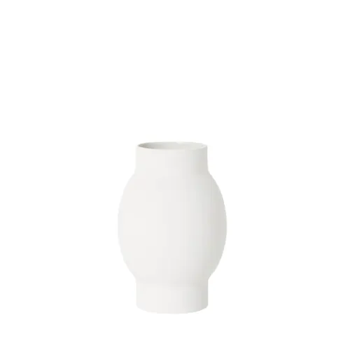 Ceramic white matte vase small