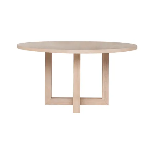 Dining Table Washed Ash Round Large