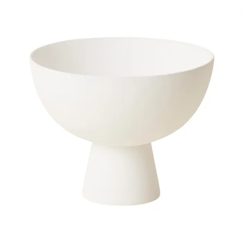 White Matt Ceramic Footed Bowl