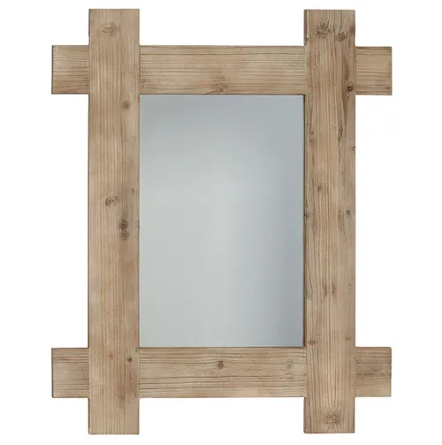 Natural timber rectangle mirror