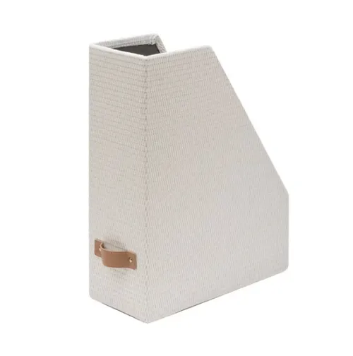 Woven White Magazine Holder