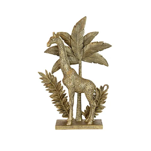 Giraffe gold resin with palm