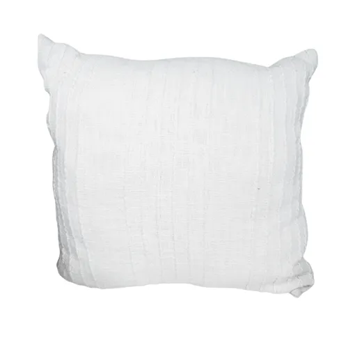 White Pin Stripe Cushion