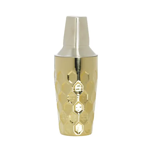 Honeycomb cocktail shaker gold