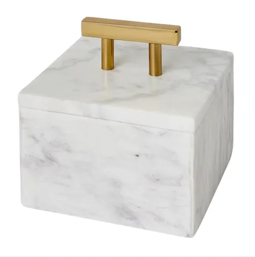 Marble box gold handle