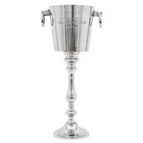Nickel champagne pedestal ice bucket