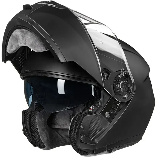 Helmet w/Heated Visor and modular design.