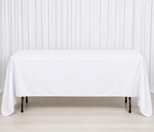 White Polyester Tablecloth – 70