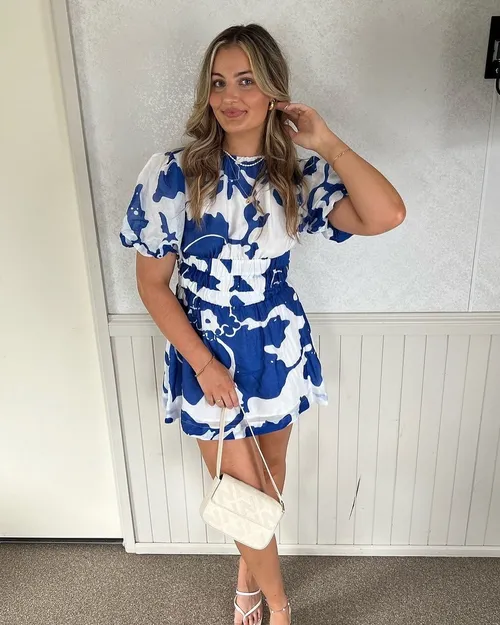 Sir the Label  Vivi Open Back Mini dress in Merce Abstract Print SIZE 1 (8)