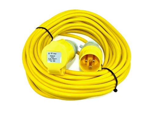 110v 2.5mm Extension Lead - Yellow 14m