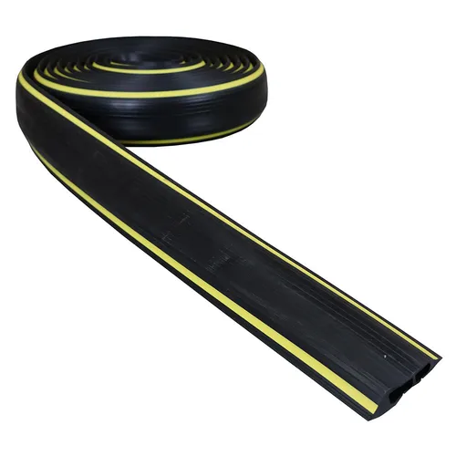 Cable Protector 83mm x 14mm x 9m - Black / Yellow Stripe