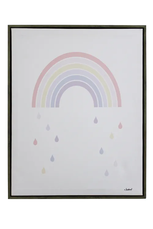 Pastel Rainbow Drops Kids Artwork - KAW72