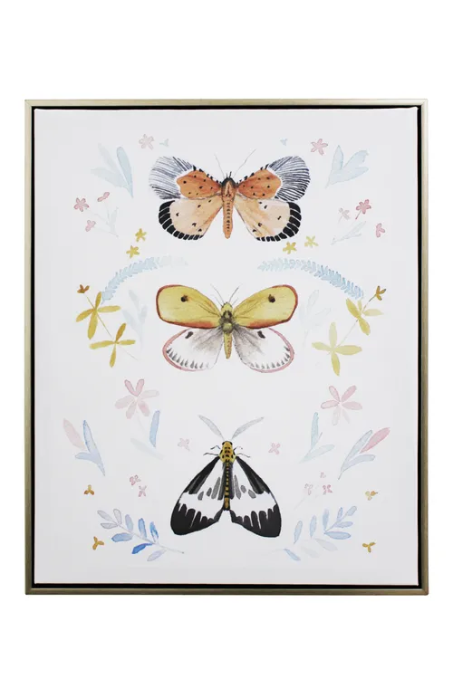 Floral Butterflies Kids Artwork - KAW389