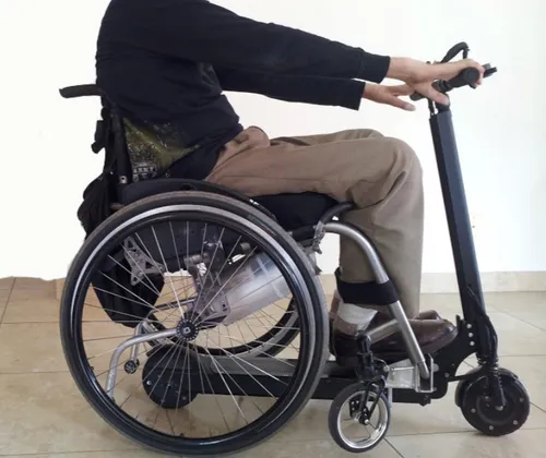 Pop n'Drop wheelchair attachment
