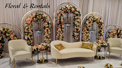 Modern white sofa and chairs