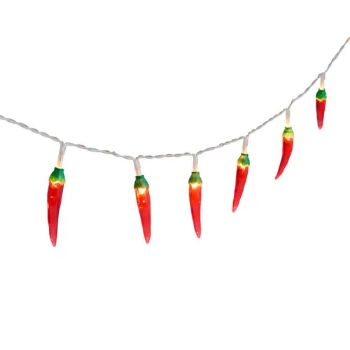 String Lights With Red Chilis