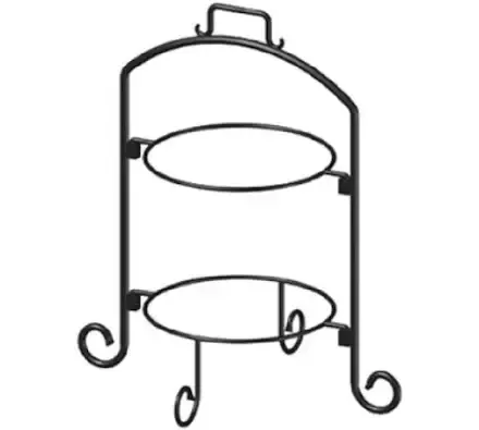 Large Black Metallic Riser