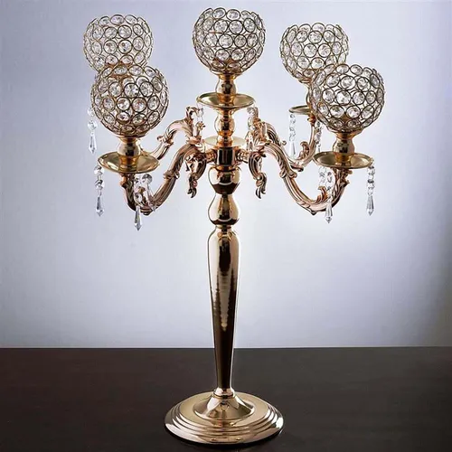 Beaded Metal Candelabra