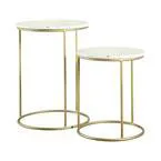White Marble Side Tables 