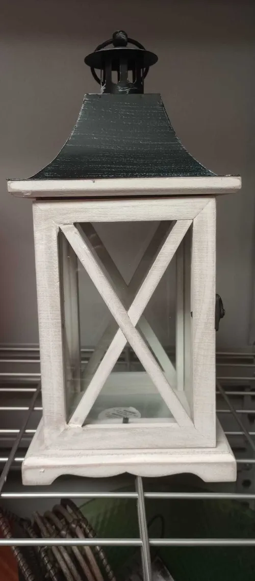 Medium White Wood Lanterns