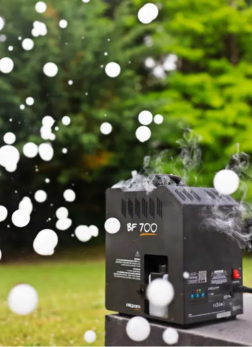 Seifenblasen mit Nebel