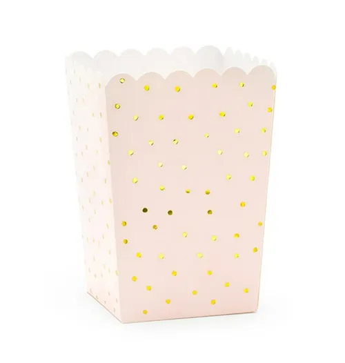 Popcornbox, Hellrosa - 6 Stück