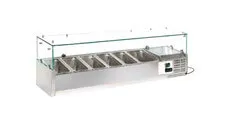 Pizzakühlung / Salatkühlung mit Glasaufsatz