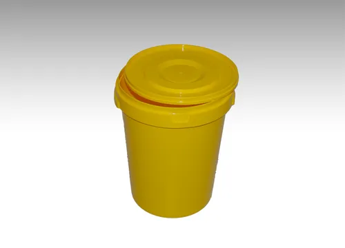 Trash bin with bottle hole lid