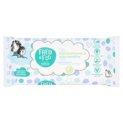 Tescos Fred and Flo fragrance free baby wipes