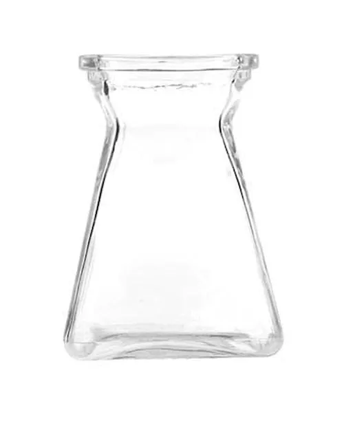 Clear Gathered Square Vase
