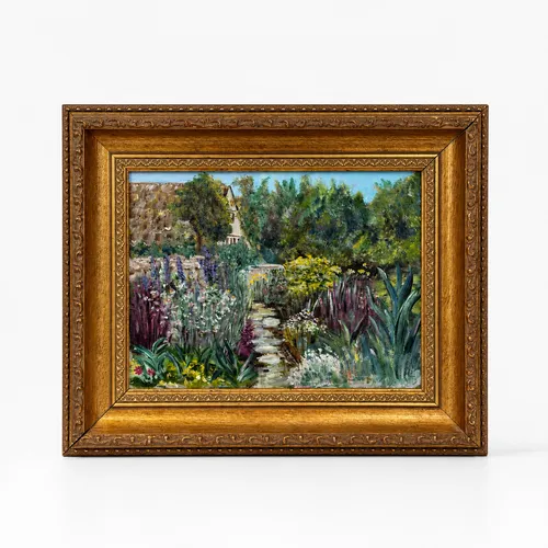 Ornate Wooden Frame with Painting