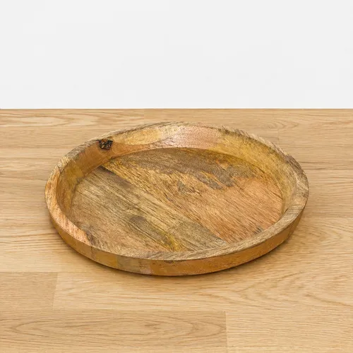 Small Round Wooden Serving Tray