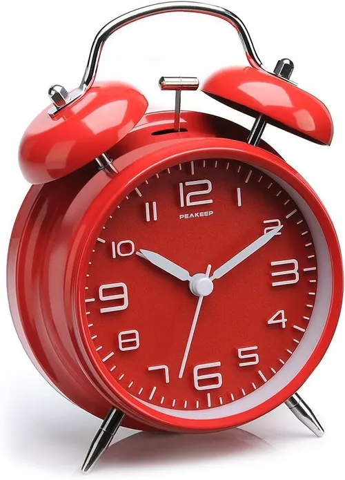 Twin Bell Alarm Clock Red