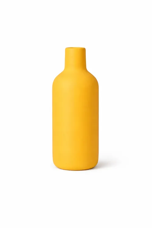 Small Yellow Ceramic Vase