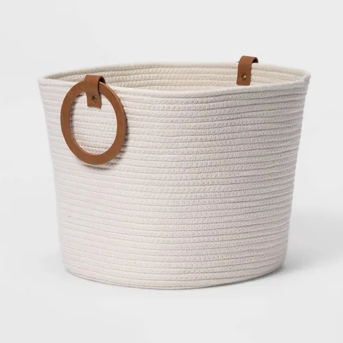 White Coiled Rope with Round Handles