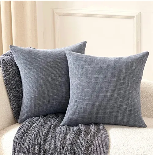Gray Blue Pillow Covers