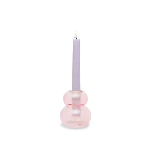 Pink Taper Candle Holder