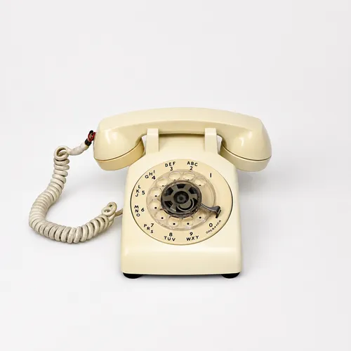 Vintage Rotary Phone - Cream