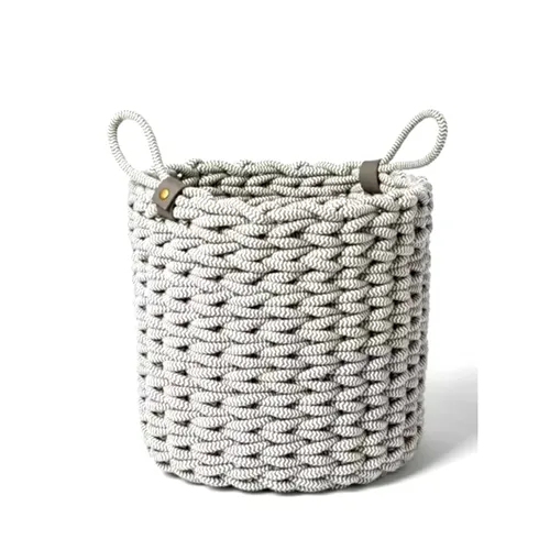 Small Coiled Rope Fishtail Weave Basket