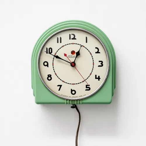 Vintage Hanging Wall Clock - Baby Blue
