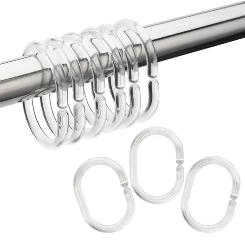 Clear Shower Curtain Hooks 